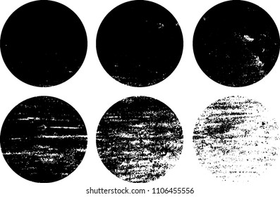 Set of grunge textures in black and white