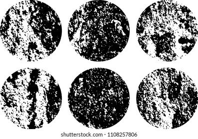 Set of grunge textures in black and white