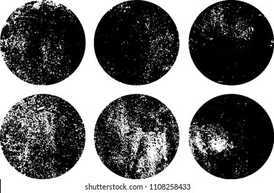 Set of grunge textures in black and white