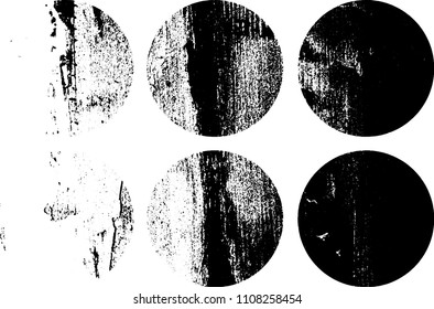 Set of grunge textures in black and white