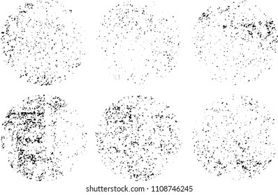 Set of grunge textures in black and white