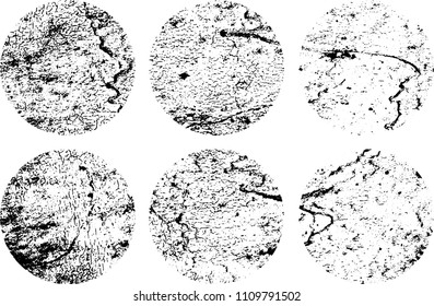 Set of grunge textures in black and white