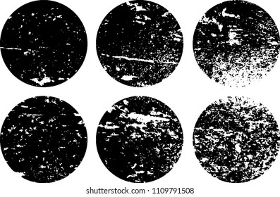 Set of grunge textures in black and white