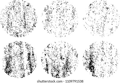 Set of grunge textures in black and white