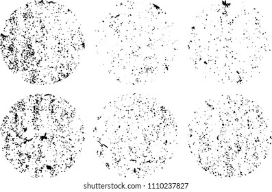 Set of grunge textures in black and white