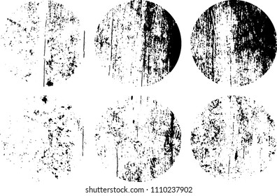 Set of grunge textures in black and white