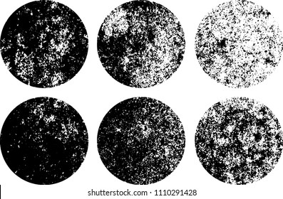 Set of grunge textures in black and white