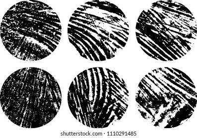Set of grunge textures in black and white
