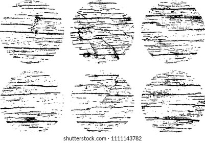 Set of grunge textures in black and white