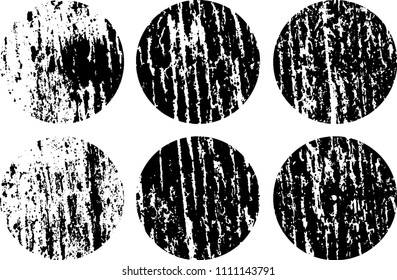 Set of grunge textures in black and white