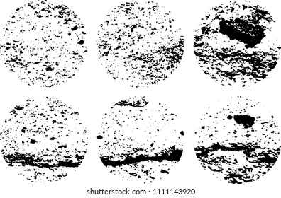 Set of grunge textures in black and white