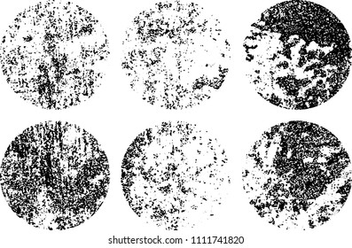 Set of grunge textures in black and white