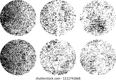 Set of grunge textures in black and white