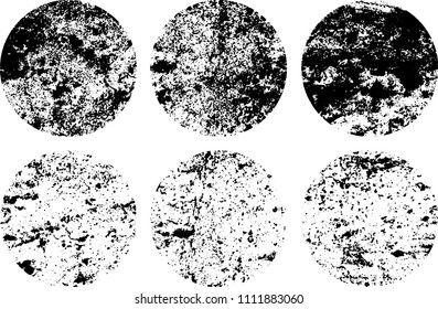 Set of grunge textures in black and white