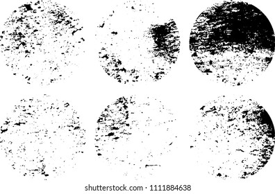 Set of grunge textures in black and white