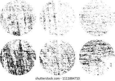 Set of grunge textures in black and white