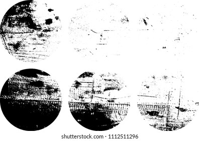 Set of grunge textures in black and white