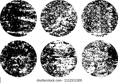 Set of grunge textures in black and white