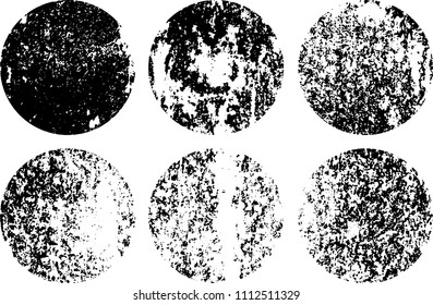 Set of grunge textures in black and white