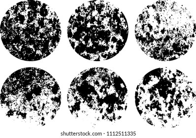 Set of grunge textures in black and white
