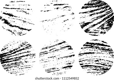 Set of grunge textures in black and white