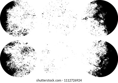 Set of grunge textures in black and white
