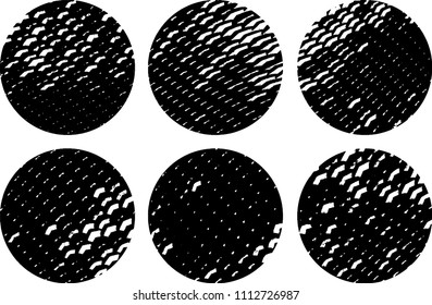 Set of grunge textures in black and white