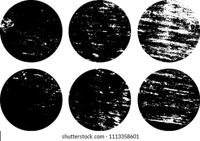 Set of grunge textures in black and white