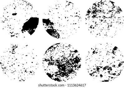 Set of grunge textures in black and white