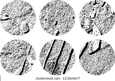 Set of grunge textures in black and white