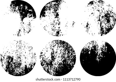 Set of grunge textures in black and white