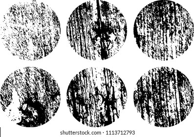 Set of grunge textures in black and white