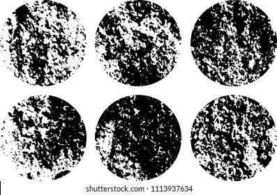 Set of grunge textures in black and white