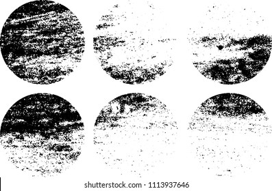 Set of grunge textures in black and white