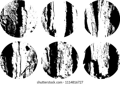 Set of grunge textures in black and white