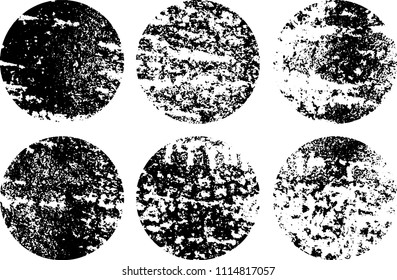 Set of grunge textures in black and white
