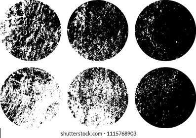 Set of grunge textures in black and white