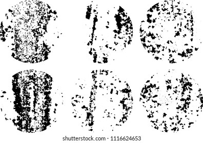 Set of grunge textures in black and white