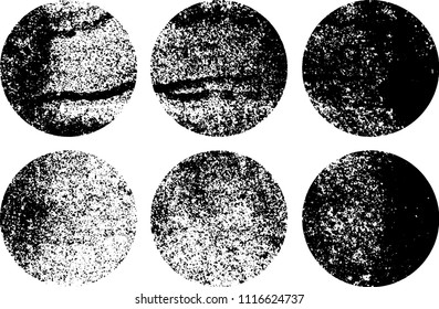Set of grunge textures in black and white