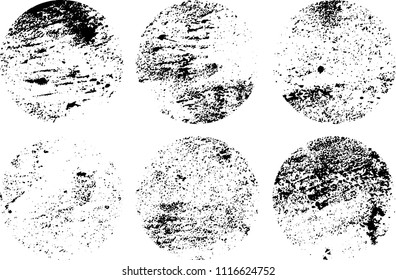 Set of grunge textures in black and white
