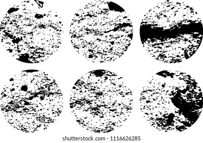 Set of grunge textures in black and white