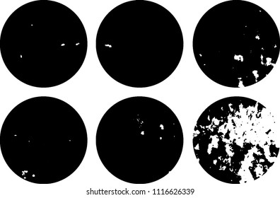 Set of grunge textures in black and white