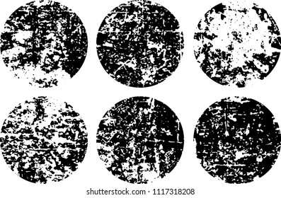 Set of grunge textures in black and white