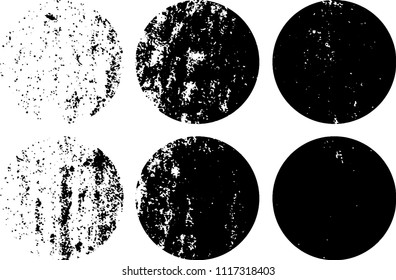 Set of grunge textures in black and white