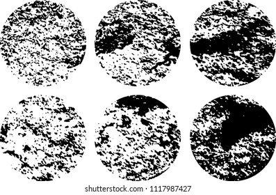 Set of grunge textures in black and white