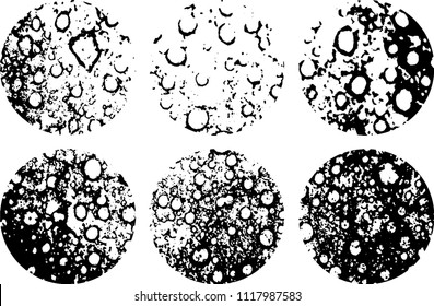 Set of grunge textures in black and white