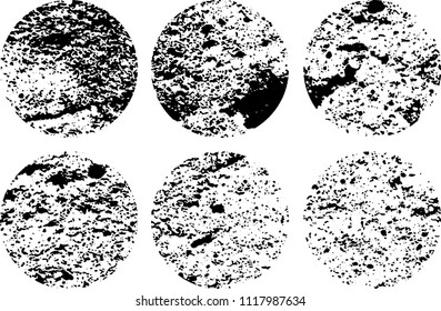 Set of grunge textures in black and white