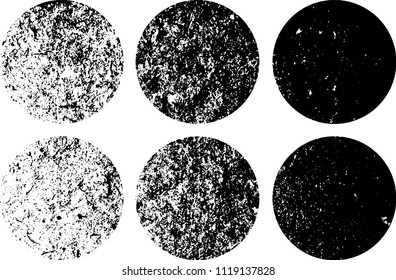 Set of grunge textures in black and white