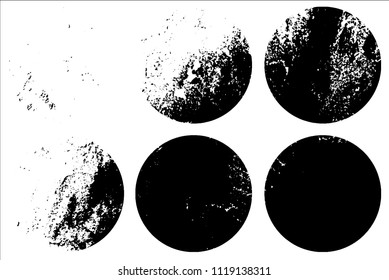 Set of grunge textures in black and white