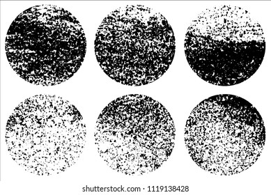 Set of grunge textures in black and white